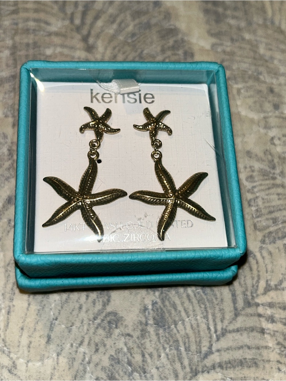 Kensie Gold Starfish Dangle Earrings